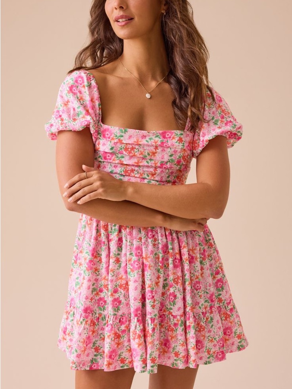 Altar’d State Collie Floral Mini Dress Size XXL